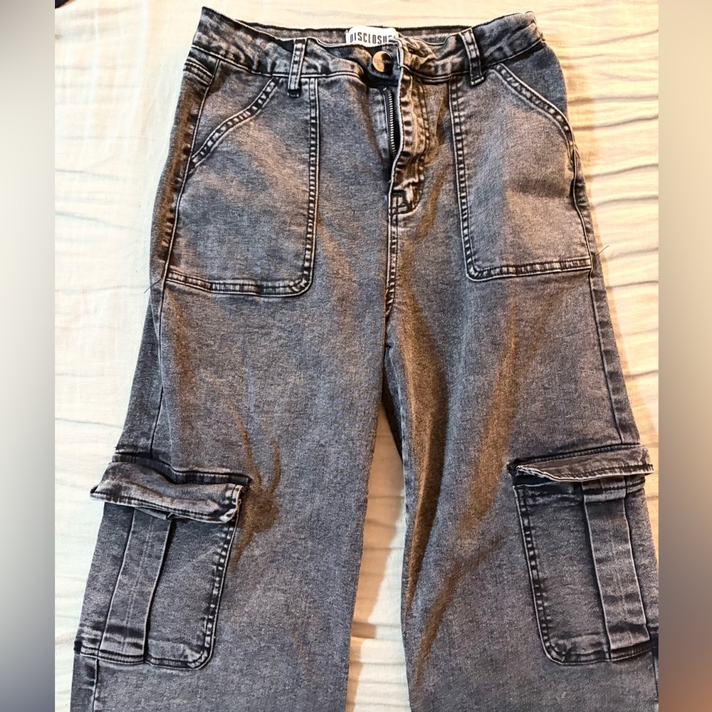 Vintage Disclosure Black wash Cargo Jeans--29
